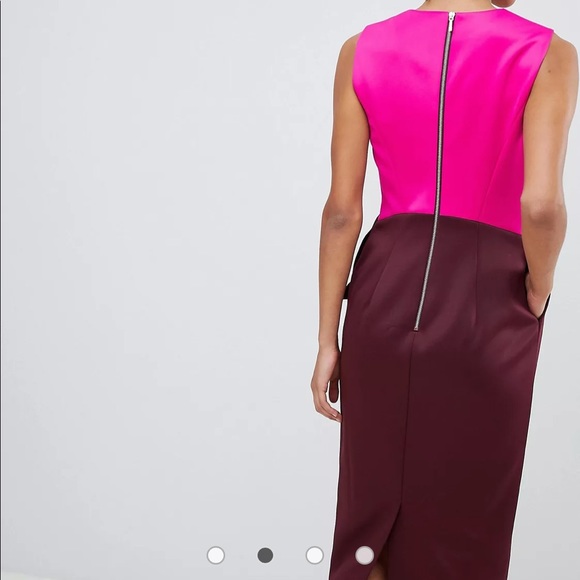 🌟HOST PICK🥂🎀NWT TED BAKER NIKKITA RIBBON DRESS💖💜Fuschia - Picture 6 of 16